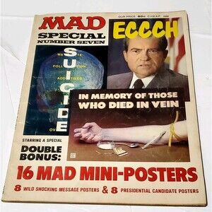 1972 Mad Magazine Special #7 | Complete w/ 16 Posters | Light Wear | Spy vs Spy